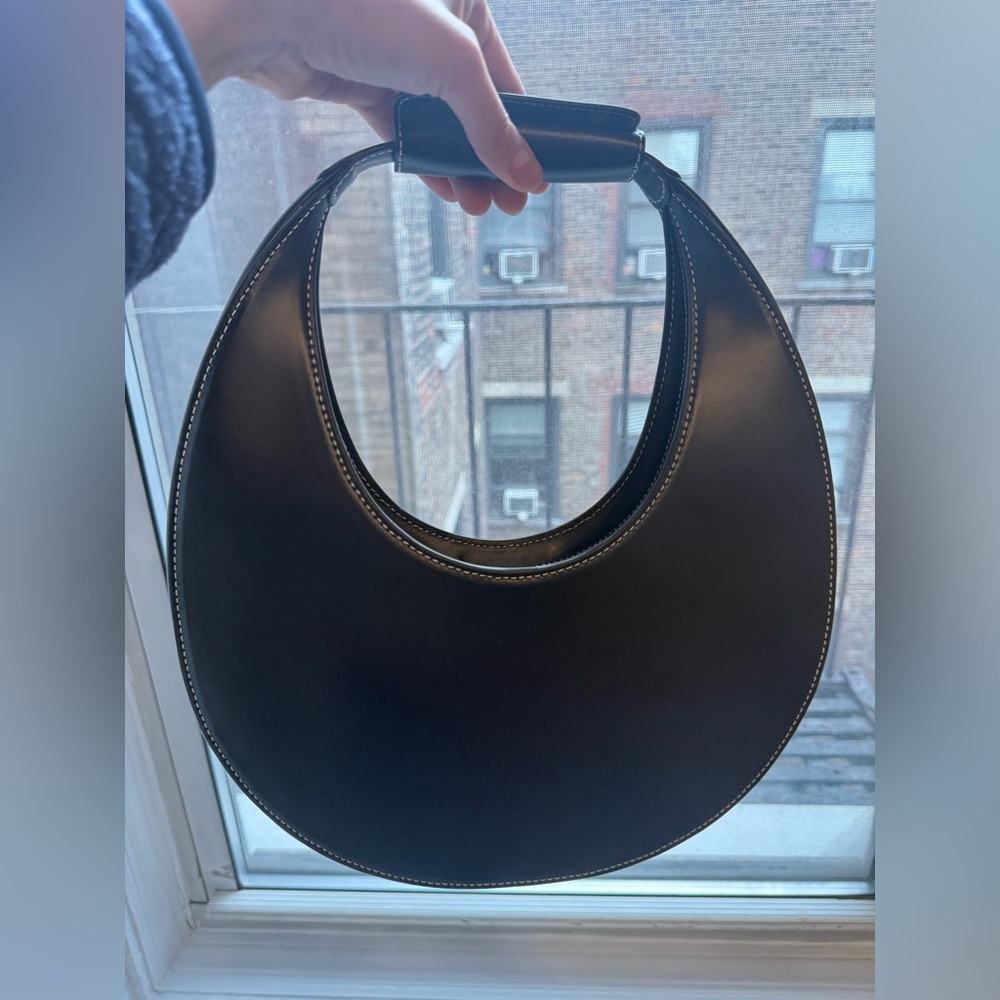 Staud Moon Bag in Black Leather - Picture 2 of 7